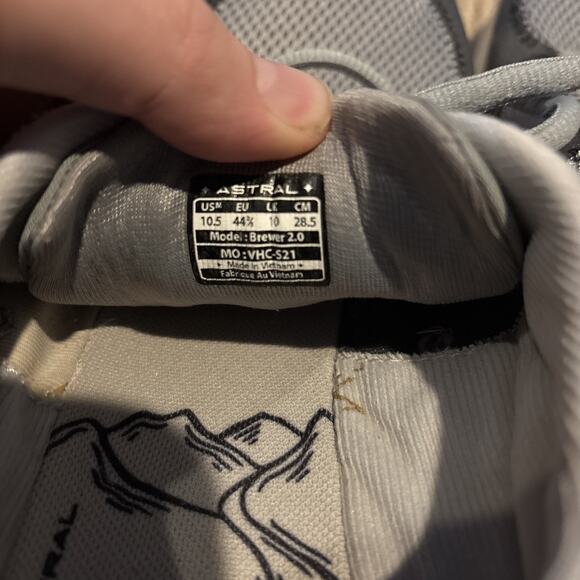 Astral Brewer 2.0 Water Shoes Men’s 10.5 Gray Lightweight Mesh Hiking - Picture 12 of 13